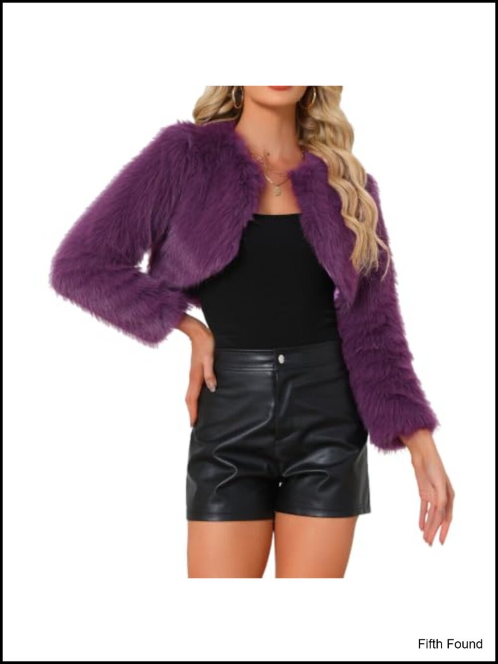 Womens Cropped Faux Fur Shrug Bolero Evening Wedding Gown Fuzzy Jacket
